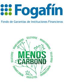 Logo de Fogafín en blanco